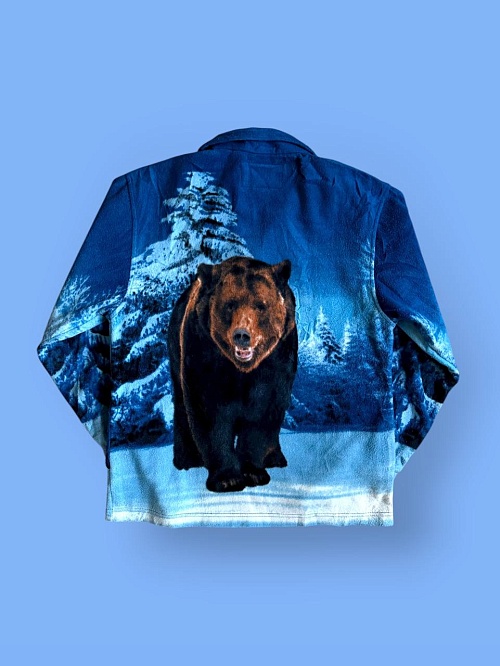 Флис кофта с медведем 