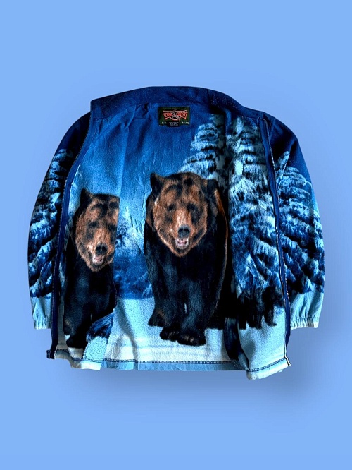 Флис кофта с медведем 