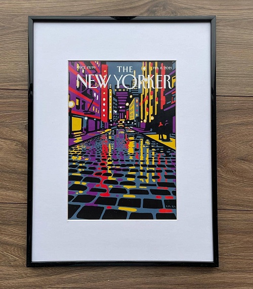 Улицы Нью-Йорка на оригинальной обложке журнала «The New Yorker» от 8 февраля 2021 года