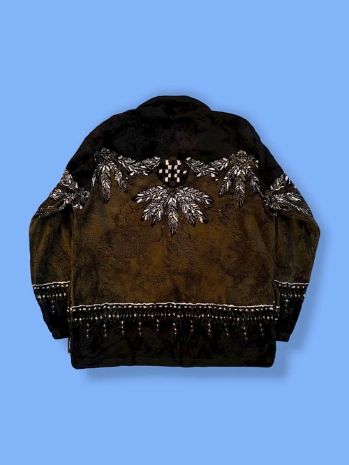 Флис кофта с индейскими узорами